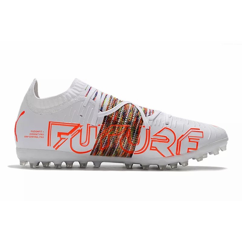 Botas de Fútbol Puma Future Z 1.1 MG Blanco&Rayas Arcoiris (#39~#45)