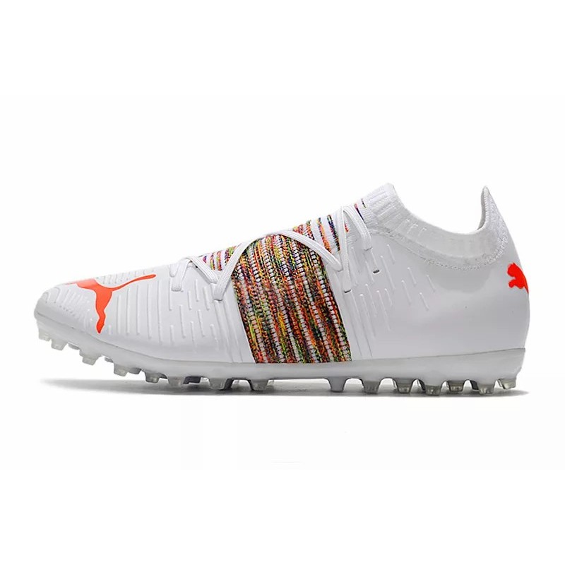 Botas de Fútbol Puma Future Z 1.1 MG Blanco&Rayas Arcoiris (#39~#45)