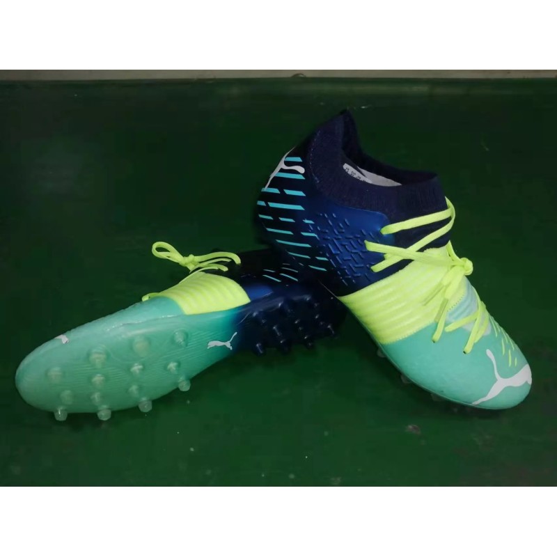 Botas de Fútbol Puma Future Z 1.2 MG Azul Marino&Amarillo&Verde (#39~#45)
