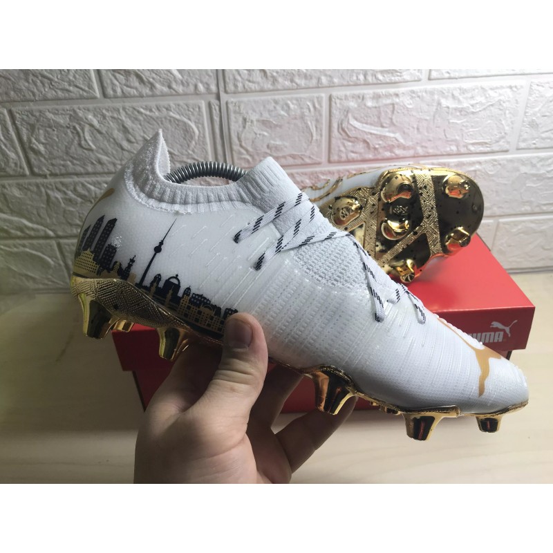 Botas de Fútbol Puma Future Z 1.1 FG Blanco&Dorado (#39~#45)