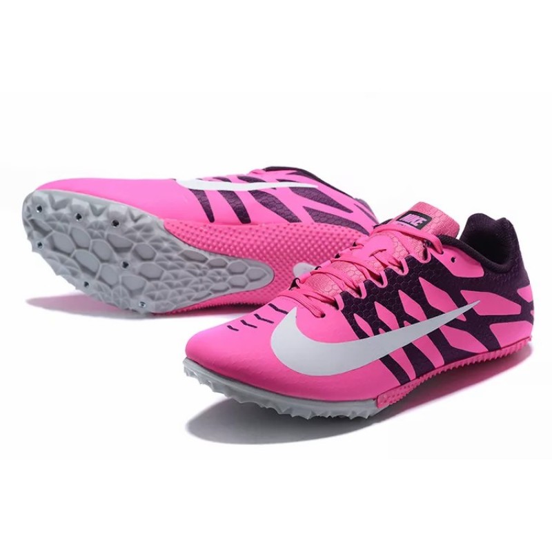 Zapatilla de Atletismo Nike Rival S9 Hombre Rosa&Negra Malla (#39~#45)