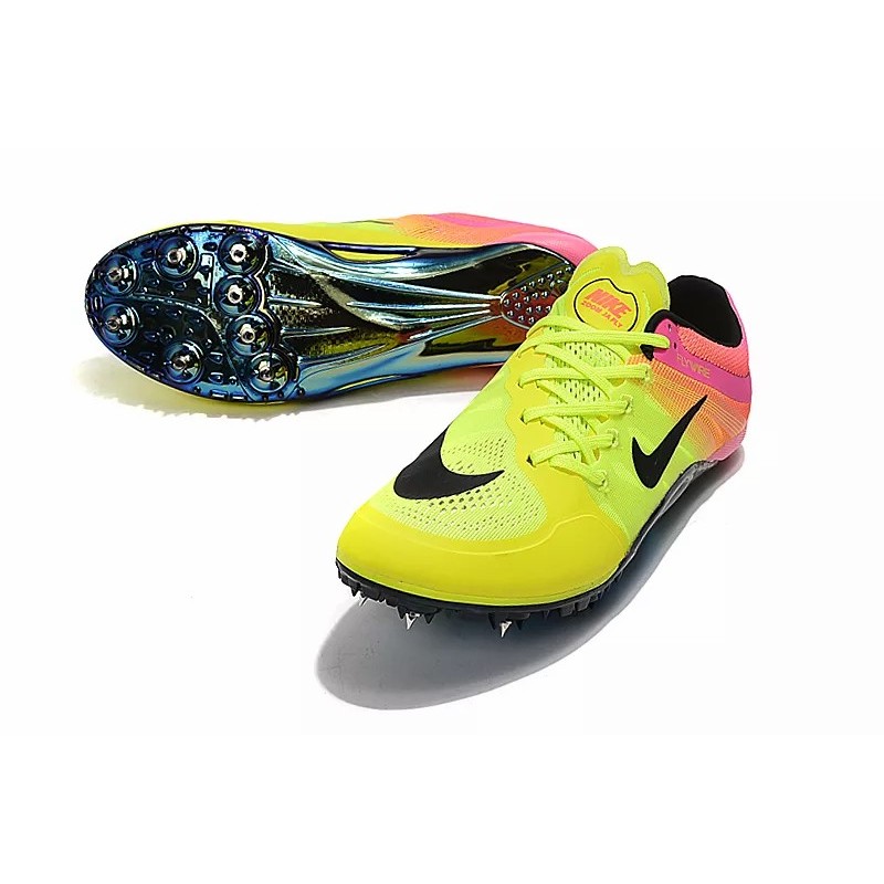 Zapatilla de Atletismo Sprint Spikes Hombre Naranja&Negro  /  Amarillo&Rosa  /  Amarillo&Negro  /  Blanco&Negro  /  Azul&Negro  /  Blanco&Azul  /  Púrpura  /  Blanco&Naranja  /  Blanco&Amarillo (#39~#45)